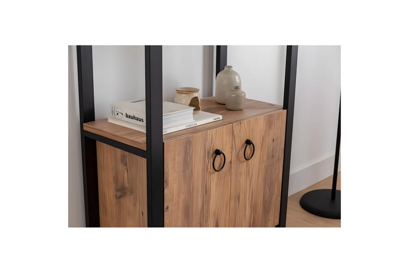 Albuferia Bokhylle 64 cm - Natur/Sort - Oppbevaring - Hylle - Bokhylle