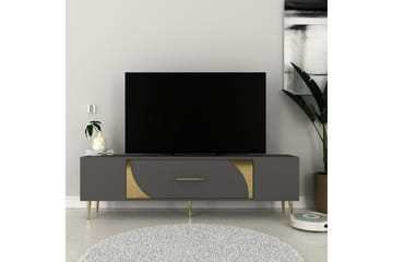 Aldor TV-benk 150 cm - Antrasitt/Gull - Møbler - TV- & Mediamøbler - TV benk & mediabenk