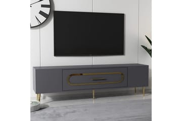 Aldor TV-benk 150 cm - Antrasitt/Gull - Møbler - TV- & Mediamøbler - TV benk & mediabenk