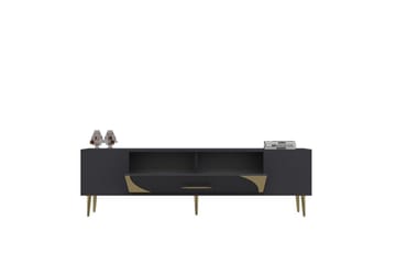 Aldor TV-benk 150 cm - Antrasitt/Gull - Møbler - TV- & Mediamøbler - TV benk & mediabenk