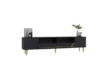 Aldor TV-benk 150 cm - Antrasitt/Gull - Møbler - TV- & Mediamøbler - TV benk & mediabenk