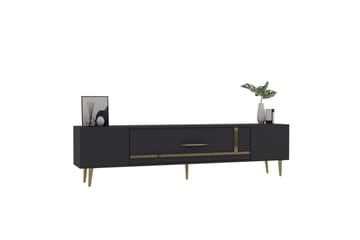 Aldor TV-benk 150 cm - Antrasitt/Gull - Møbler - TV- & Mediamøbler - TV benk & mediabenk