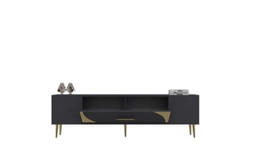 Aldor TV-benk 150 cm - Antrasitt/Gull - Møbler - TV- & Mediamøbler - TV benk & mediabenk