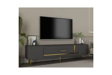 Aldor TV-benk 150 cm - Antrasitt/Gull - Møbler - TV- & Mediamøbler - TV benk & mediabenk