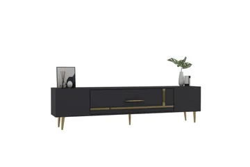 Aldor TV-benk 150 cm - Antrasitt/Gull - Møbler - TV- & Mediamøbler - TV benk & mediabenk