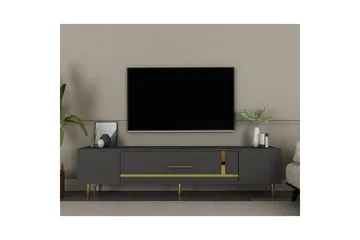 Aldor TV-benk 150 cm - Antrasitt/Gull - Møbler - TV- & Mediamøbler - TV benk & mediabenk