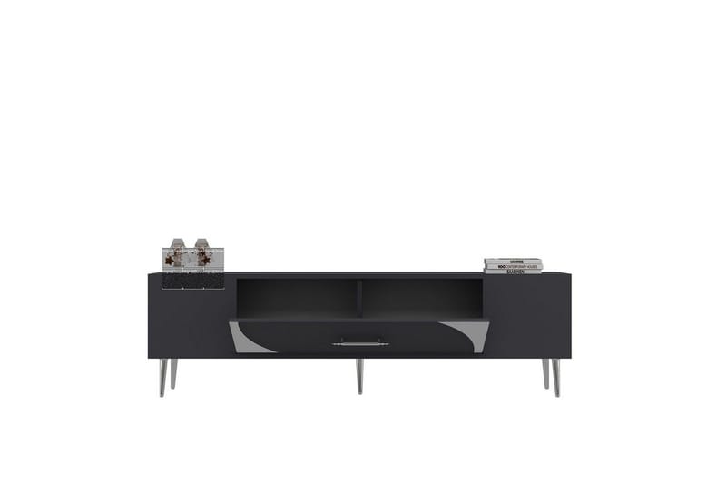 Aldor TV-benk 150 cm - Antrasitt/Sølv - Møbler - TV- & Mediamøbler - TV benk & mediabenk