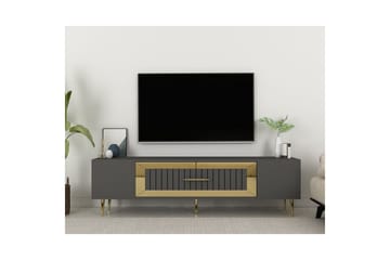 Anira TV-benk 150 cm - Antrasitt/Gull - Møbler - TV- & Mediamøbler - TV benk & mediabenk