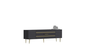 Anira TV-benk 150 cm - Antrasitt/Gull - Møbler - TV- & Mediamøbler - TV benk & mediabenk