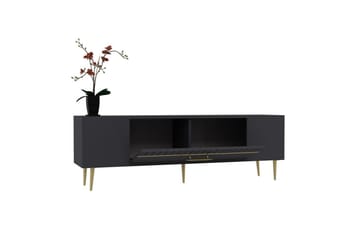 Anira TV-benk 150 cm - Antrasitt/Gull - Møbler - TV- & Mediamøbler - TV benk & mediabenk
