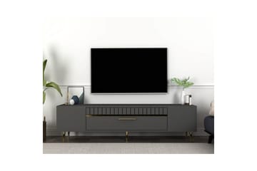 Anira TV-benk 150 cm - Antrasitt/Gull - Møbler - TV- & Mediamøbler - TV benk & mediabenk