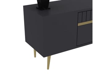 Anira TV-benk 150 cm - Antrasitt/Gull - Møbler - TV- & Mediamøbler - TV benk & mediabenk