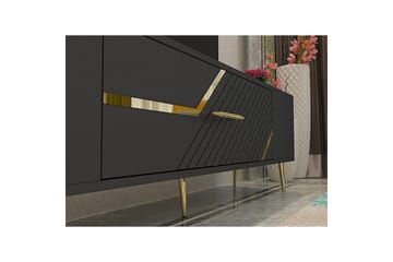 Anira TV-benk 150 cm - Antrasitt/Gull - Møbler - TV- & Mediamøbler - TV benk & mediabenk