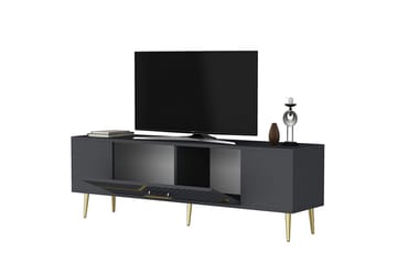 Anira TV-benk 150 cm - Antrasitt/Gull - Møbler - TV- & Mediamøbler - TV benk & mediabenk