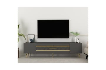 Anira TV-benk 150 cm - Antrasitt/Gull - Møbler - TV- & Mediamøbler - TV benk & mediabenk