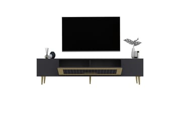 Anira TV-benk 150 cm - Antrasitt/Gull - Møbler - TV- & Mediamøbler - TV benk & mediabenk