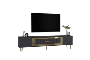 Anira TV-benk 150 cm - Antrasitt/Gull - Møbler - TV- & Mediamøbler - TV benk & mediabenk