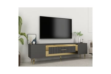 Anira TV-benk 150 cm - Antrasitt/Gull - Møbler - TV- & Mediamøbler - TV benk & mediabenk