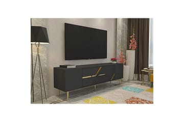 Anira TV-benk 150 cm - Antrasitt/Gull - Møbler - TV- & Mediamøbler - TV benk & mediabenk