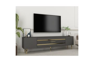 Anira TV-benk 150 cm - Antrasitt/Gull - Møbler - TV- & Mediamøbler - TV benk & mediabenk