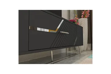 Anira TV-benk 150 cm - Antrasitt/Sølv - Møbler - TV- & Mediamøbler - TV benk & mediabenk