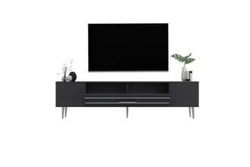 Anira TV-benk 150 cm - Antrasitt/Sølv - Møbler - TV- & Mediamøbler - TV benk & mediabenk