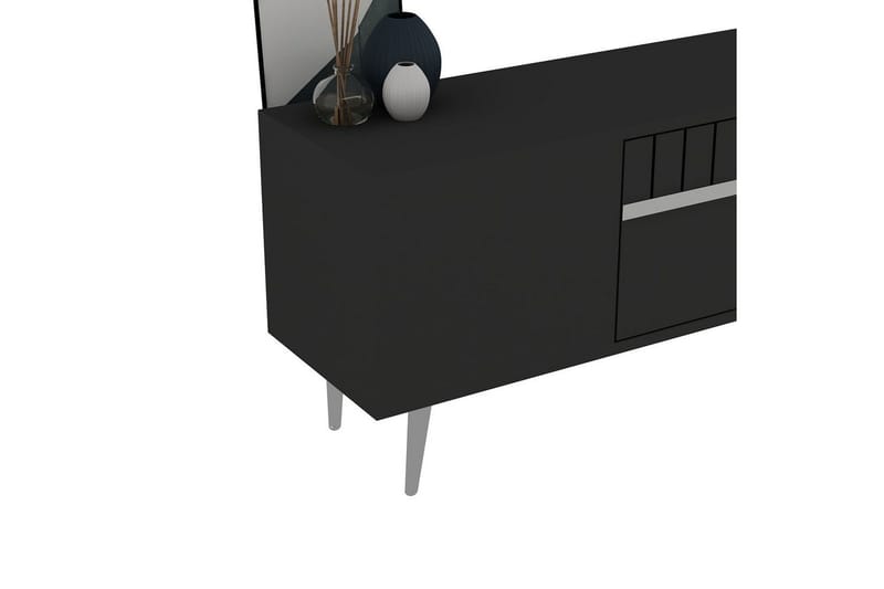 Anira TV-benk 150 cm - Antrasitt/Sølv - Møbler - TV- & Mediamøbler - TV benk & mediabenk