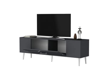 Anira TV-benk 150 cm - Antrasitt/Sølv - Møbler - TV- & Mediamøbler - TV benk & mediabenk