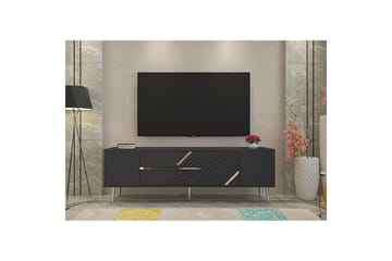 Anira TV-benk 150 cm - Antrasitt/Sølv - Møbler - TV- & Mediamøbler - TV benk & mediabenk