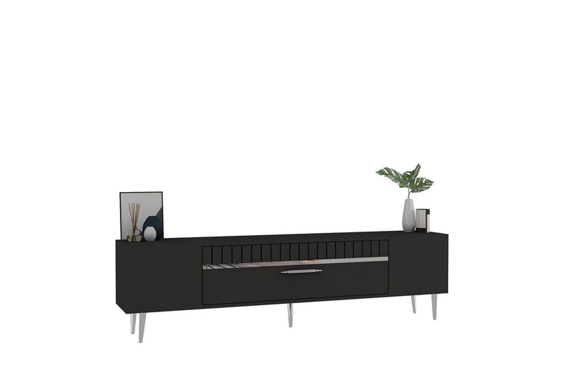 Anira TV-benk 150 cm - Antrasitt/Sølv - Møbler - TV- & Mediamøbler - TV benk & mediabenk