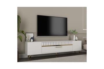 Anira TV-benk 150 cm - Hvit/Gull - Møbler - TV- & Mediamøbler - TV benk & mediabenk
