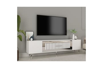 Anira TV-benk 150 cm - Hvit/Sølv - Møbler - TV- & Mediamøbler - TV benk & mediabenk