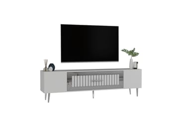Anira TV-benk 150 cm - Hvit/Sølv - Møbler - TV- & Mediamøbler - TV benk & mediabenk