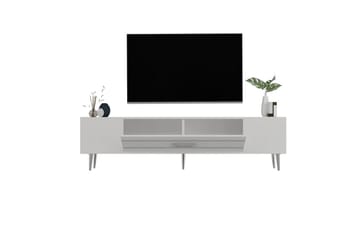 Anira TV-benk 150 cm - Hvit/Sølv - Møbler - TV- & Mediamøbler - TV benk & mediabenk