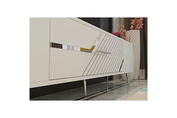 Anira TV-benk 150 cm - Hvit/Sølv - Møbler - TV- & Mediamøbler - TV benk & mediabenk