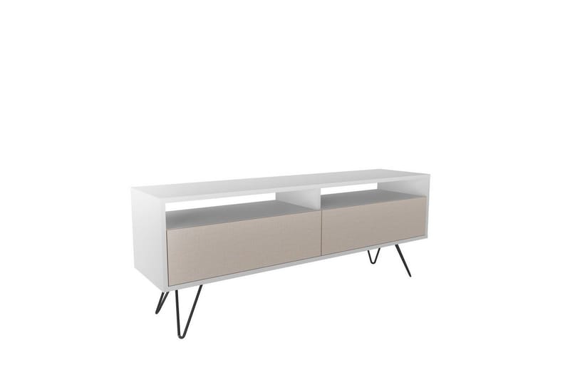 Anvor TV-benk 140 cm, Hvit/Beige