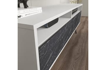 Anvor TV-benk 140 cm - Hvit/Sort - Møbler - TV- & Mediamøbler - TV benk & mediabenk