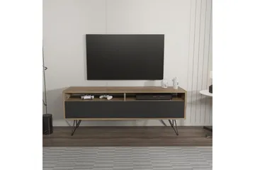 Anvor TV-benk 140 cm - Valnøtt/Sort - Møbler - TV- & Mediamøbler - TV benk & mediabenk