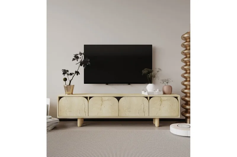 Arvo TV-benk 180x30 cm - Brun - Møbler - TV- & Mediamøbler - Mediestativ & veggfeste - TV-veggfeste