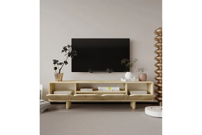 Arvo TV-benk 180x30 cm - Brun - Møbler - TV- & Mediamøbler - Mediestativ & veggfeste - TV-veggfeste