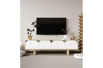 Arvo TV-benk 180x30 cm - Brun/Hvit - Møbler - TV- & Mediamøbler - Mediestativ & veggfeste - TV-veggfeste