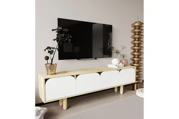 Arvo TV-benk 180x30 cm - Brun/Hvit - Møbler - TV- & Mediamøbler - Mediestativ & veggfeste - TV-veggfeste