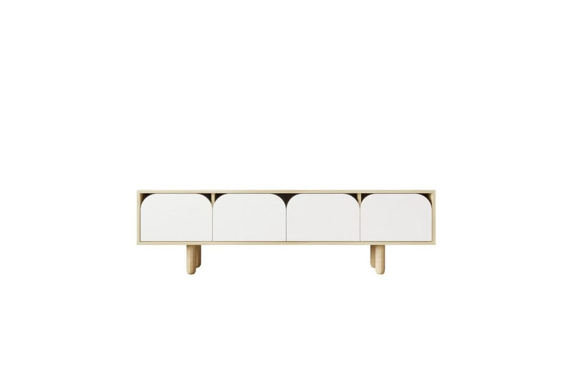 Arvo TV-benk 180x30 cm - Brun/Hvit - Møbler - TV- & Mediamøbler - Mediestativ & veggfeste - TV-veggfeste