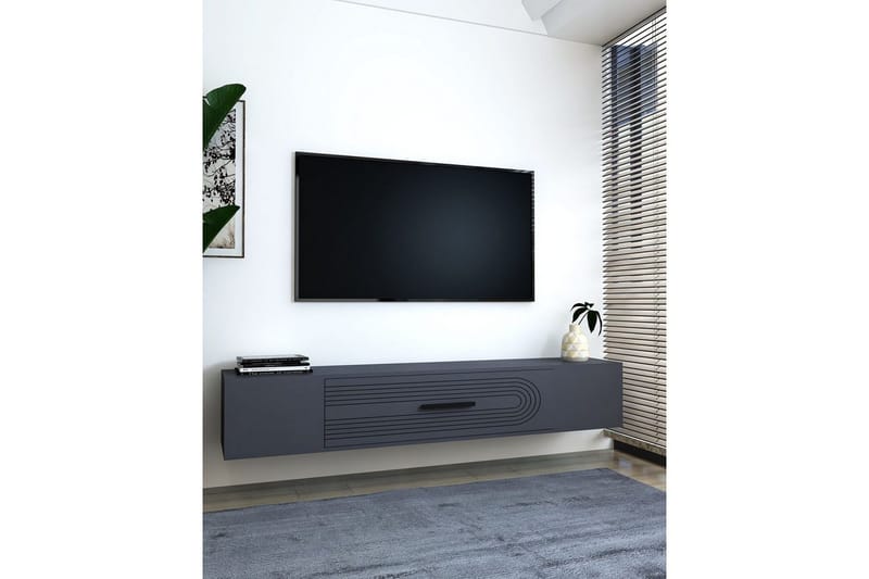 Avryn TV-benk 150 cm - Antrasitt - Møbler - TV- & Mediamøbler - TV benk & mediabenk
