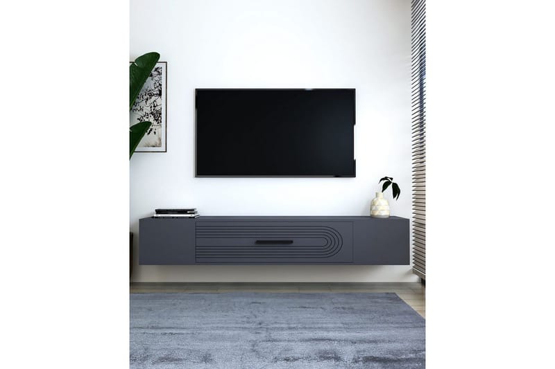 Avryn TV-benk 150 cm - Antrasitt - Møbler - TV- & Mediamøbler - TV benk & mediabenk