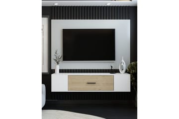 Avryn TV-benk 150 cm - Hvit/Eik - Møbler - TV- & Mediamøbler - TV benk & mediabenk