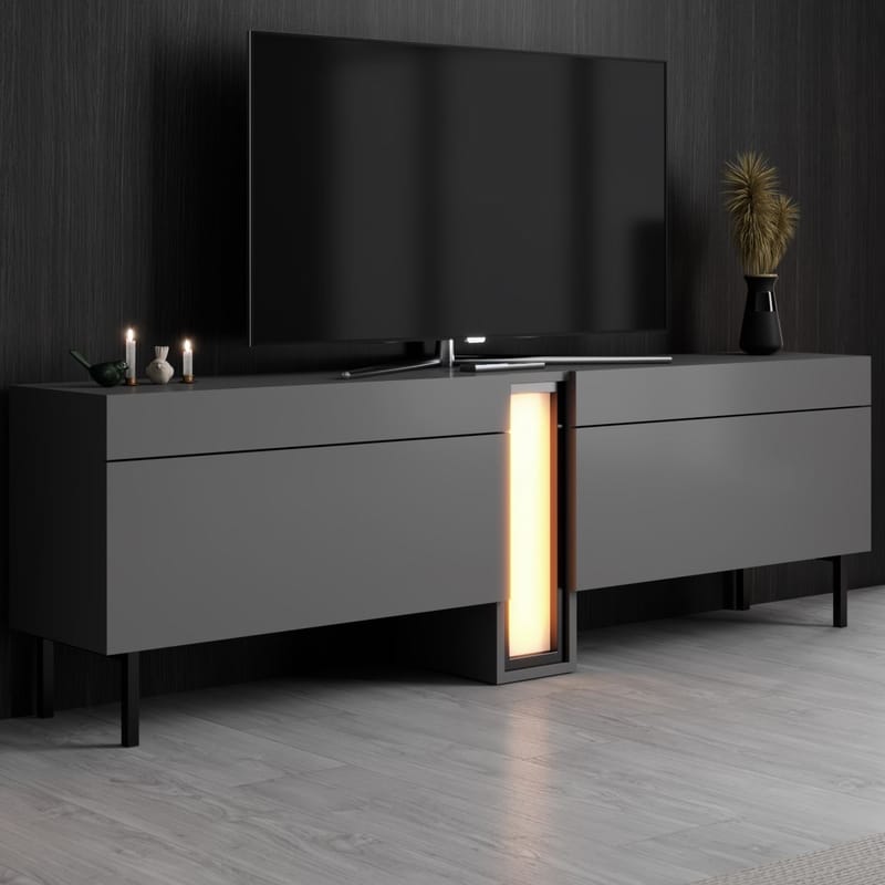 Berriaren TV-benk 180 cm - Antrasitt - Møbler - TV- & Mediamøbler - Mediestativ & veggfeste - TV-veggfeste