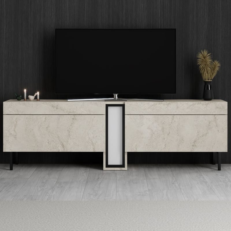 Berriaren TV-benk 180 cm - Travertin - Møbler - TV- & Mediamøbler - Mediestativ & veggfeste - TV-veggfeste