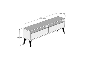 Bexheti TV-benk 150 cm - Eik - Møbler - TV- & Mediamøbler - TV benk & mediabenk