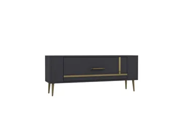 Beyra TV-benk 120 cm - Antrasitt/Gull - Møbler - TV- & Mediamøbler - TV benk & mediabenk